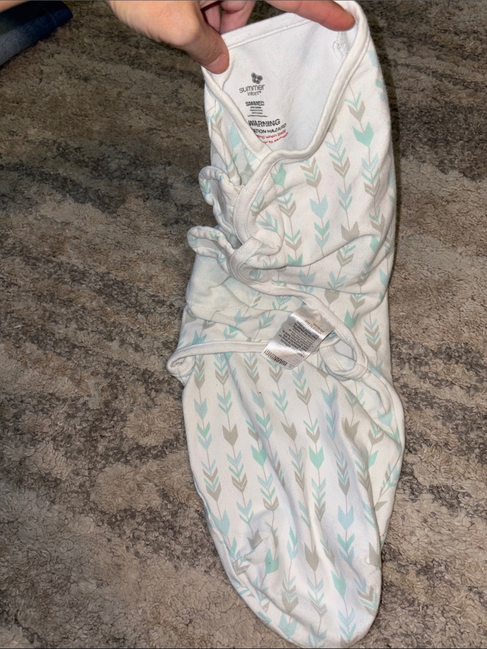 3/$20! Offers open! Summer Infant White Baby Swaddle Sack 7-14lbs Small Medium
